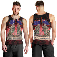 Australia And New Zealand ANZAC Day Men Tank Top Soldiers Lest We Forget LT05 - Polynesian Pride