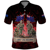Australia And New Zealand ANZAC Day Polo Shirt Soldiers Lest We Forget LT05