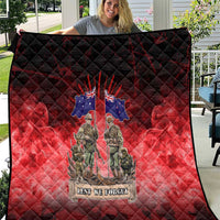 Australia And New Zealand ANZAC Day Quilt Soldiers Lest We Forget LT05
