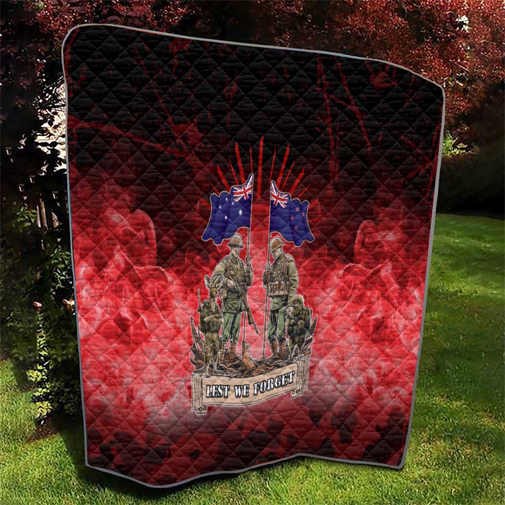 Australia And New Zealand ANZAC Day Quilt Soldiers Lest We Forget LT05