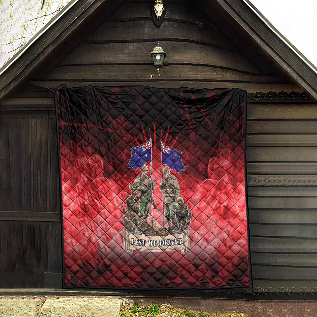 Australia And New Zealand ANZAC Day Quilt Soldiers Lest We Forget LT05