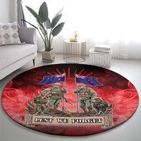 Australia And New Zealand ANZAC Day Round Carpet Soldiers Lest We Forget