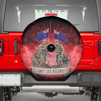 Australia And New Zealand ANZAC Day Spare Tire Cover Soldiers Lest We Forget