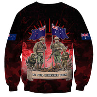 Australia And New Zealand ANZAC Day Sweatshirt Soldiers Lest We Forget LT05 - Polynesian Pride
