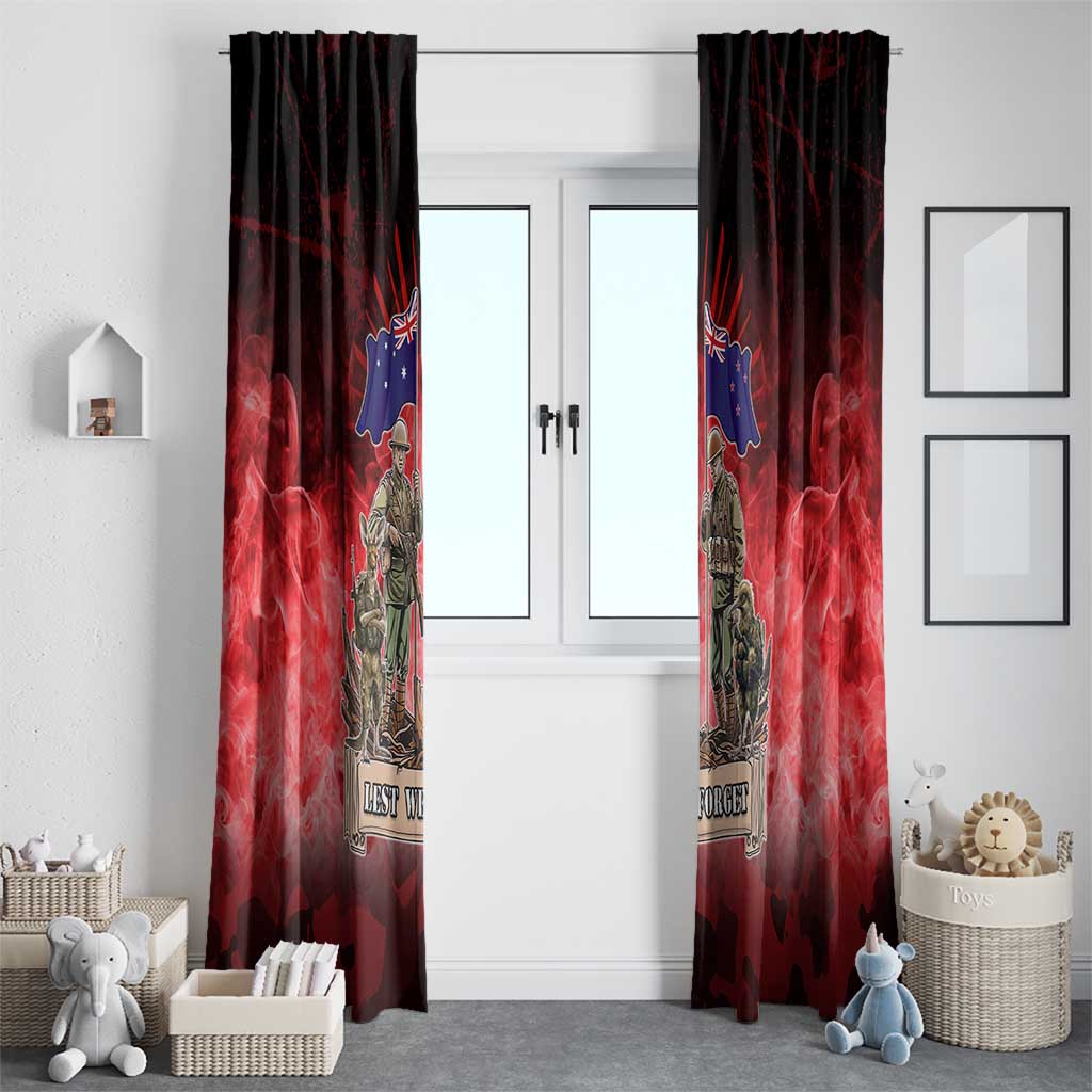 Australia And New Zealand ANZAC Day Window Curtain Soldiers Lest We Forget LT05 - Polynesian Pride