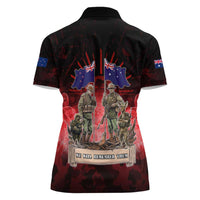 Australia And New Zealand ANZAC Day Women Polo Shirt Soldiers Lest We Forget
