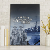 New Zealand ANZAC Day Canvas Wall Art HMNZS Achilles We Will Remember Them LT05 Without Frame Blue - Polynesian Pride