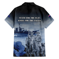 New Zealand ANZAC Day Family Matching Off The Shoulder Long Sleeve Dress and Hawaiian Shirt HMNZS Achilles We Will Remember Them LT05 - Polynesian Pride