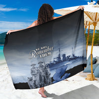 New Zealand ANZAC Day Sarong HMNZS Achilles We Will Remember Them LT05 One Size 44 x 66 inches Blue - Polynesian Pride