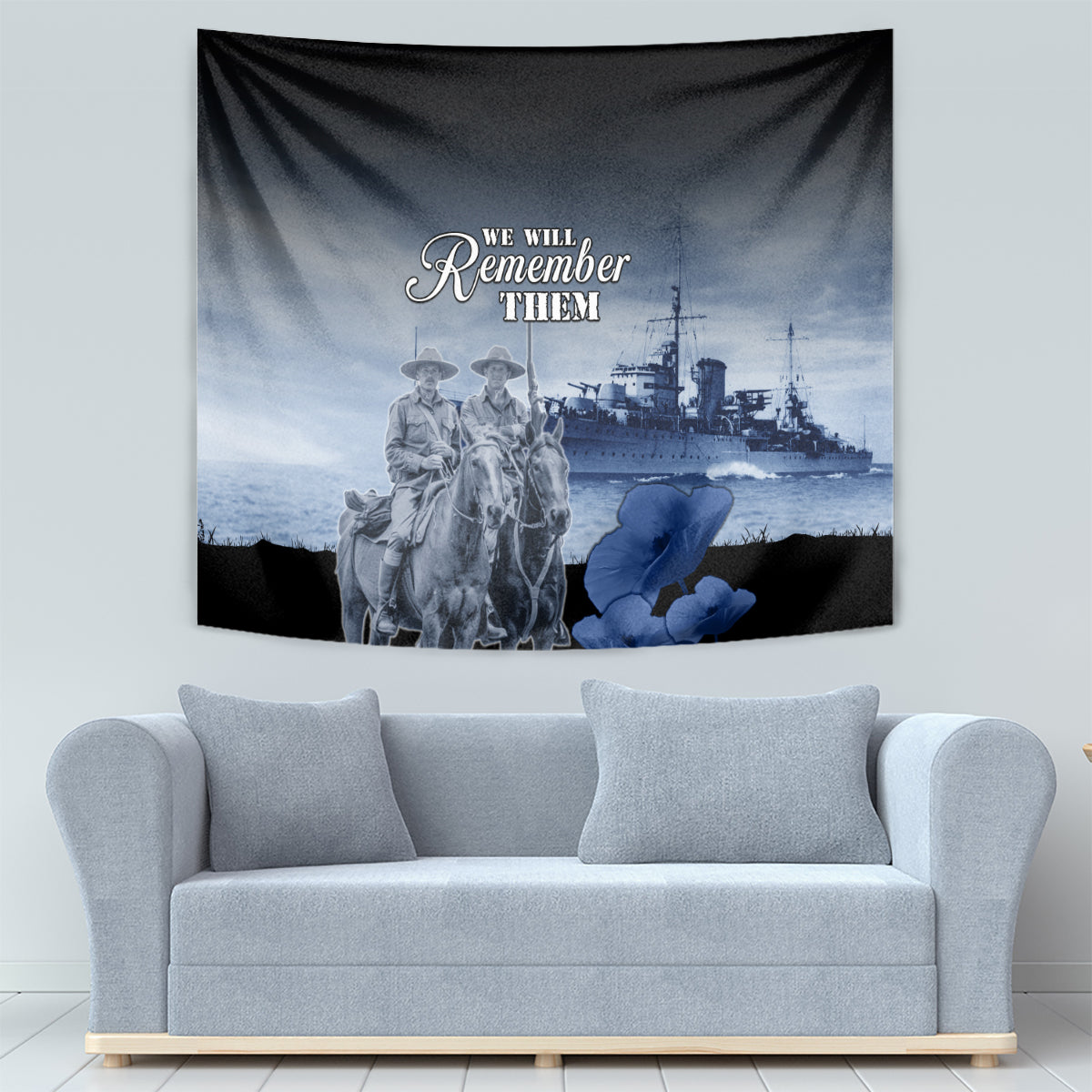 New Zealand ANZAC Day Tapestry HMNZS Achilles We Will Remember Them LT05 - Polynesian Pride