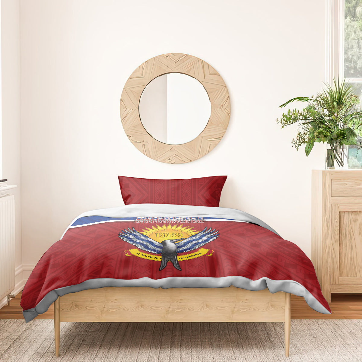 Kiribati 45th Independence Day Bedding Set Lesser Frigatebird Tribal Pattern LT05 - Polynesian Pride