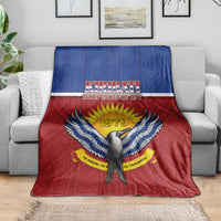 Kiribati 45th Independence Day Blanket Lesser Frigatebird Tribal Pattern LT05 - Polynesian Pride