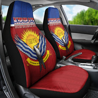 Kiribati 45th Independence Day Car Seat Cover Lesser Frigatebird Tribal Pattern