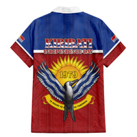 Kiribati 45th Independence Day Family Matching Mermaid Dress and Hawaiian Shirt Lesser Frigatebird Tribal Pattern