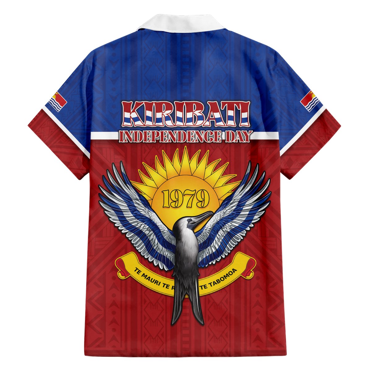 Kiribati 45th Independence Day Hawaiian Shirt Lesser Frigatebird Tribal Pattern LT05 - Polynesian Pride