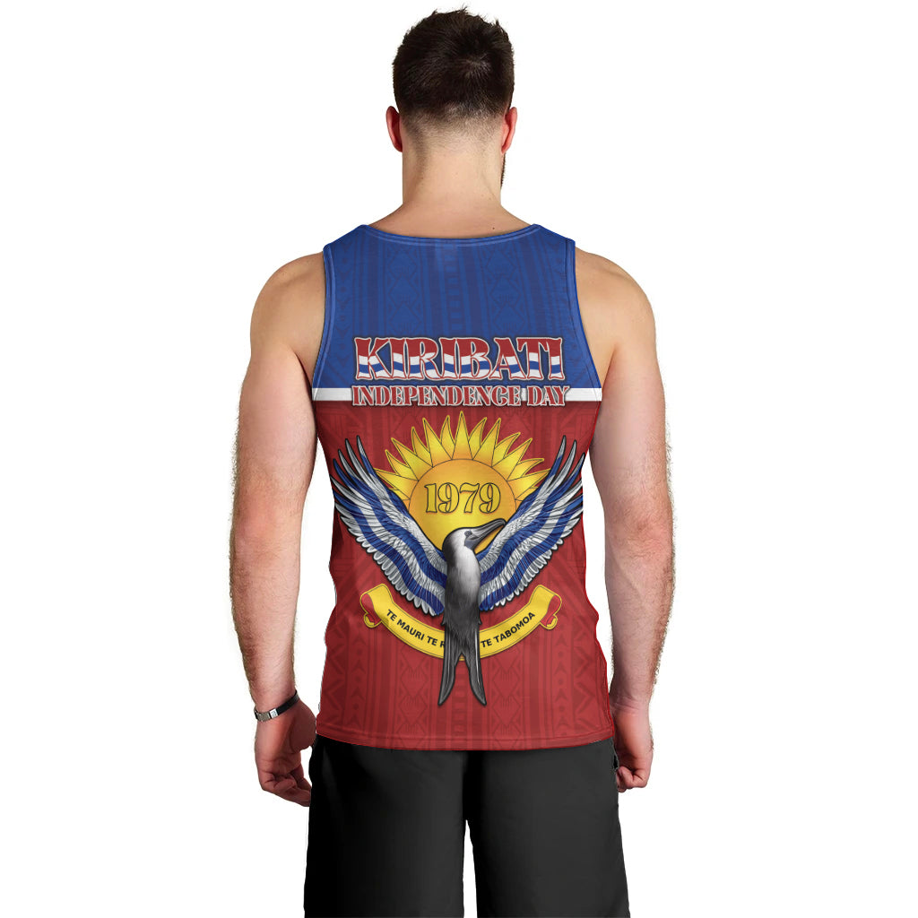 Kiribati 45th Independence Day Men Tank Top Lesser Frigatebird Tribal Pattern LT05 - Polynesian Pride