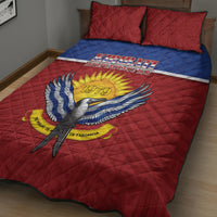 Kiribati 45th Independence Day Quilt Bed Set Lesser Frigatebird Tribal Pattern LT05 - Polynesian Pride