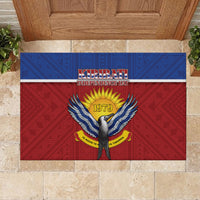 Kiribati 45th Independence Day Rubber Doormat Lesser Frigatebird Tribal Pattern LT05 - Polynesian Pride