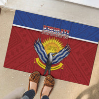 Kiribati 45th Independence Day Rubber Doormat Lesser Frigatebird Tribal Pattern LT05 - Polynesian Pride