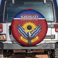 Kiribati 45th Independence Day Spare Tire Cover Lesser Frigatebird Tribal Pattern LT05 Red - Polynesian Pride