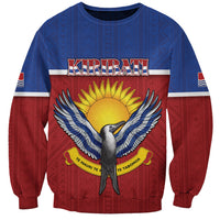 Kiribati 45th Independence Day Sweatshirt Lesser Frigatebird Tribal Pattern LT05 Unisex Red - Polynesian Pride
