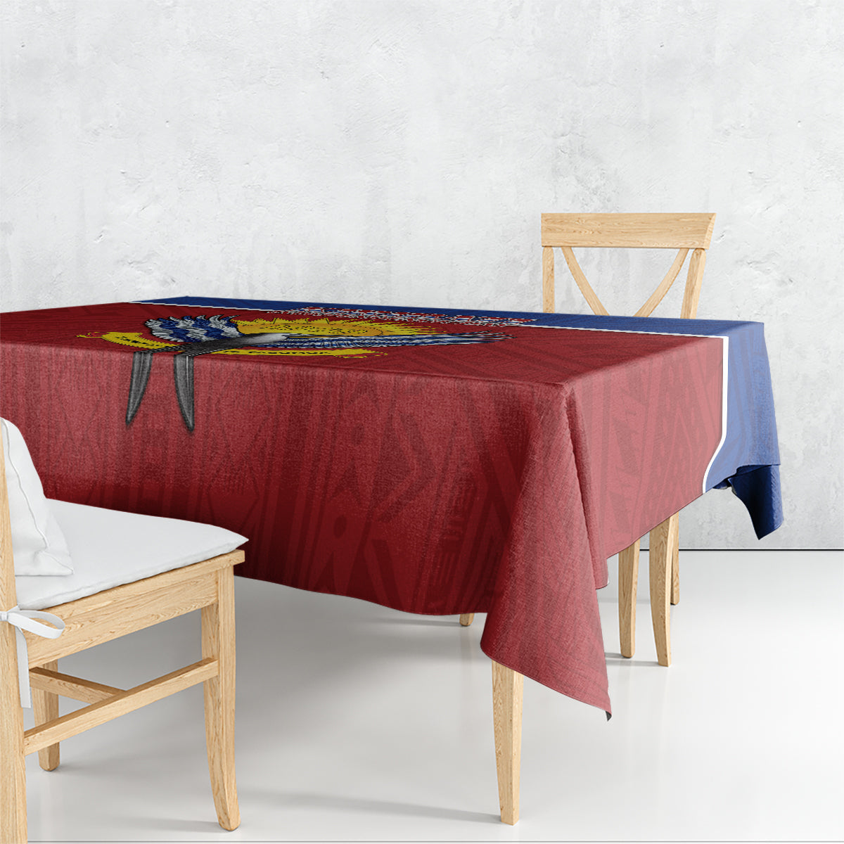 Kiribati 45th Independence Day Tablecloth Lesser Frigatebird Tribal Pattern LT05 - Polynesian Pride