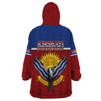 Kiribati 45th Independence Day Wearable Blanket Hoodie Lesser Frigatebird Tribal Pattern LT05 - Polynesian Pride