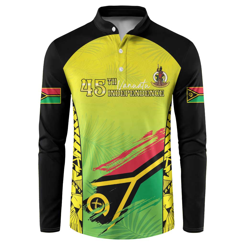 Vanuatu 45th Independence Button Sweatshirt Special Style LT05 Yellow - Polynesian Pride