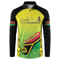 Vanuatu 45th Independence Button Sweatshirt Special Style LT05 Yellow - Polynesian Pride