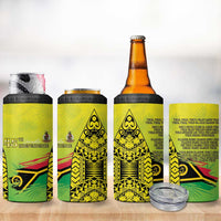 Vanuatu 45th Independence 4 in 1 Can Cooler Tumbler Special Style LT05 - Polynesian Pride