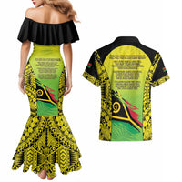 Vanuatu 45th Independence Couples Matching Mermaid Dress and Hawaiian Shirt Special Style LT05 - Polynesian Pride