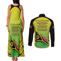 Vanuatu 45th Independence Couples Matching Tank Maxi Dress and Long Sleeve Button Shirt Special Style LT05 - Polynesian Pride