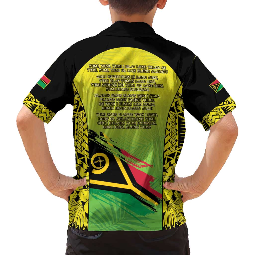 Vanuatu 45th Independence Family Matching Off Shoulder Maxi Dress and Hawaiian Shirt Special Style LT05 - Polynesian Pride