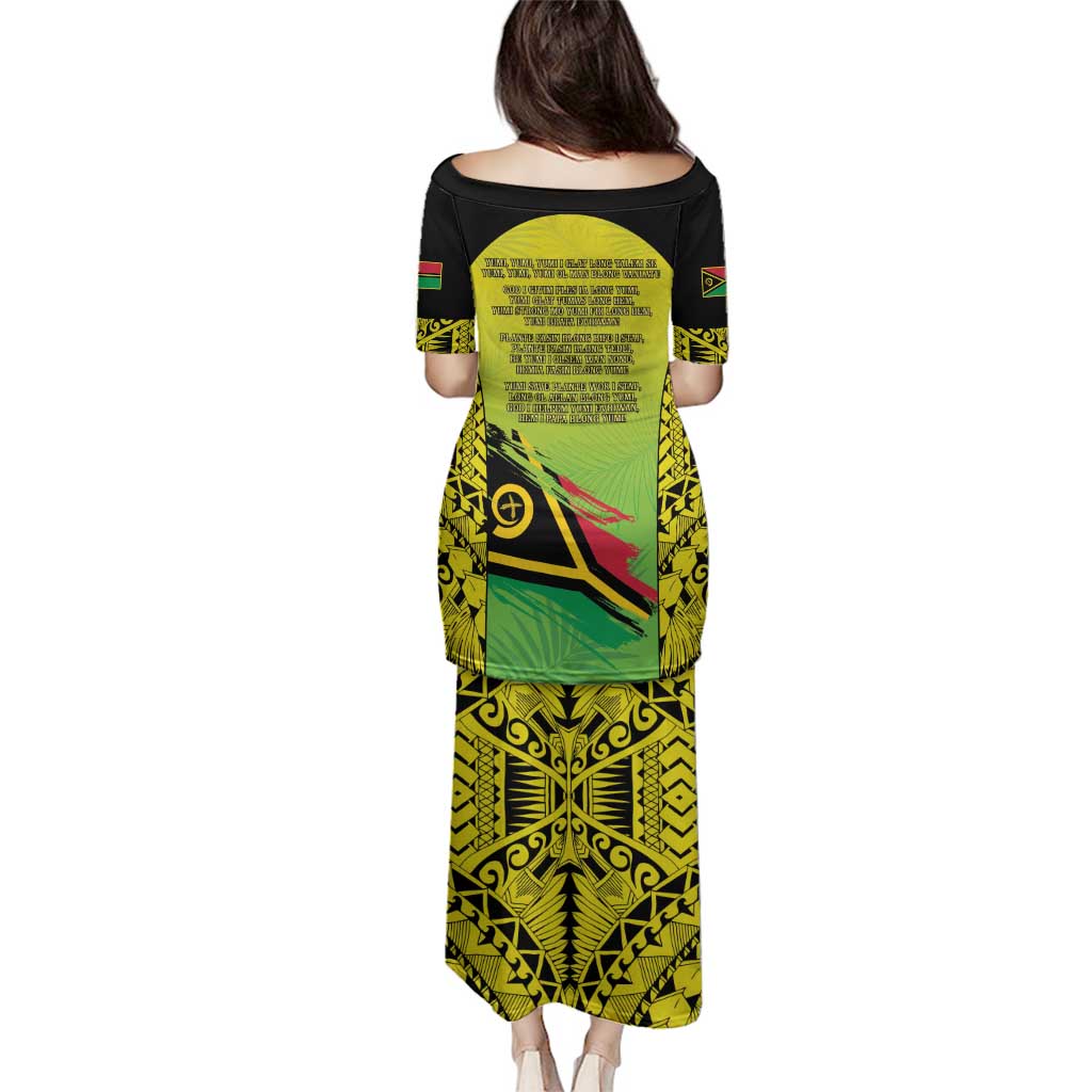 Vanuatu 45th Independence Family Matching Puletasi and Hawaiian Shirt Special Style LT05 - Polynesian Pride