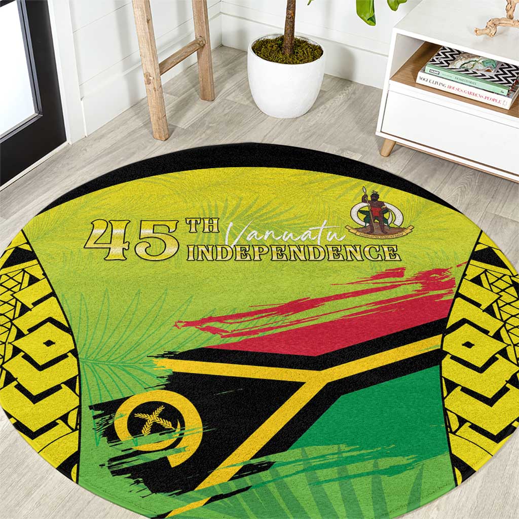 Vanuatu 45th Independence Round Carpet Special Style - Polynesian Pride