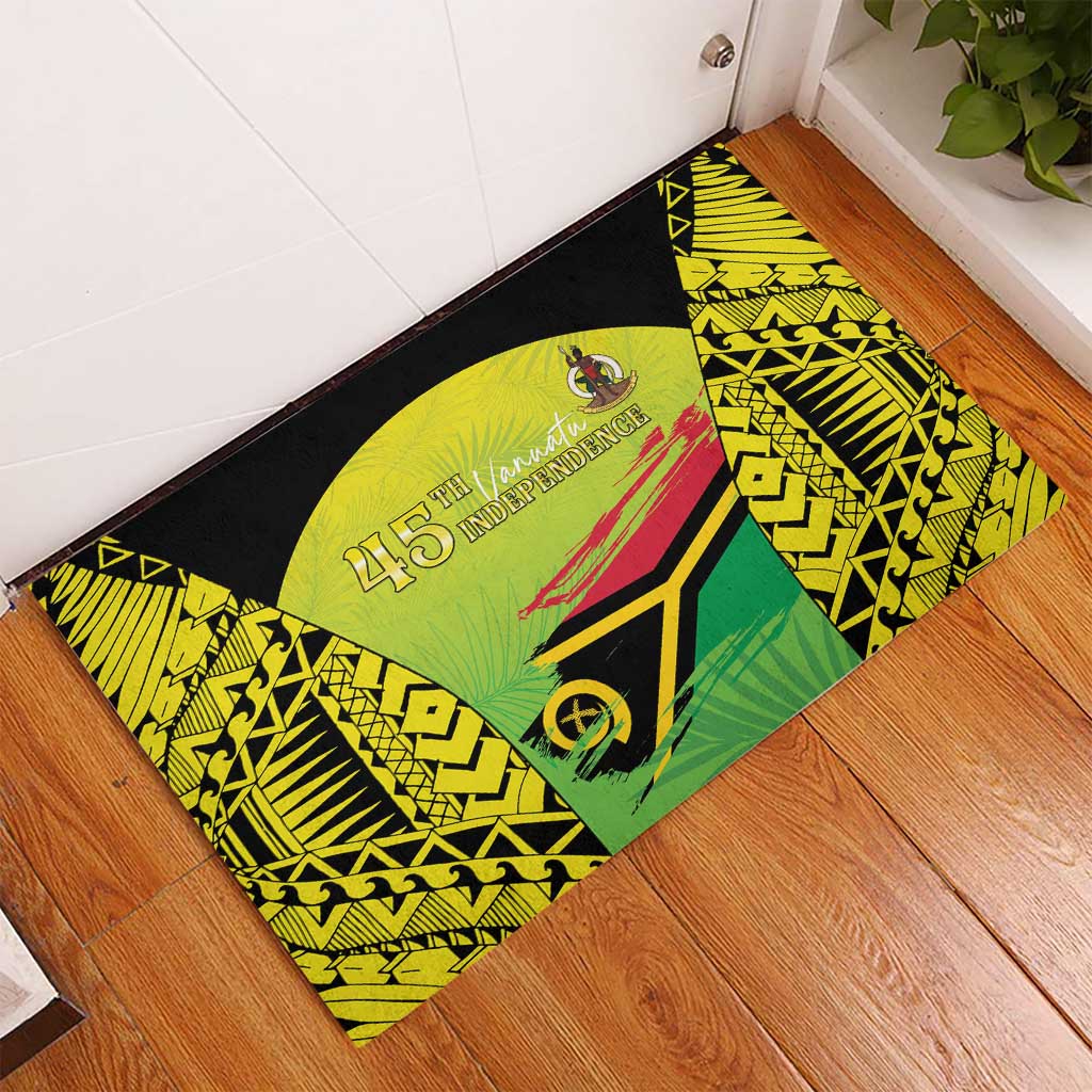 Vanuatu 45th Independence Rubber Doormat Special Style LT05 - Polynesian Pride