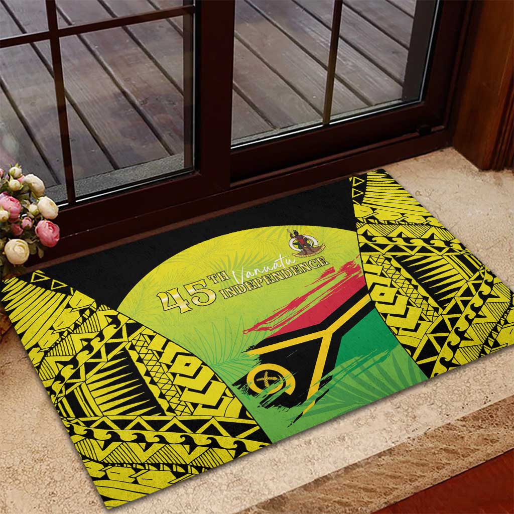 Vanuatu 45th Independence Rubber Doormat Special Style LT05 - Polynesian Pride
