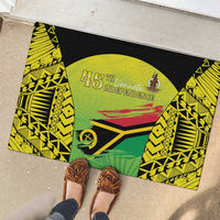 Vanuatu 45th Independence Rubber Doormat Special Style LT05 - Polynesian Pride