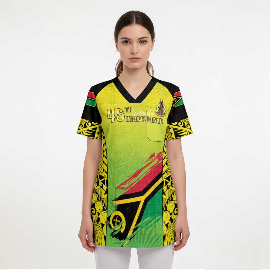 Vanuatu 45th Independence Scrub Top Special Style LT05 - Polynesian Pride