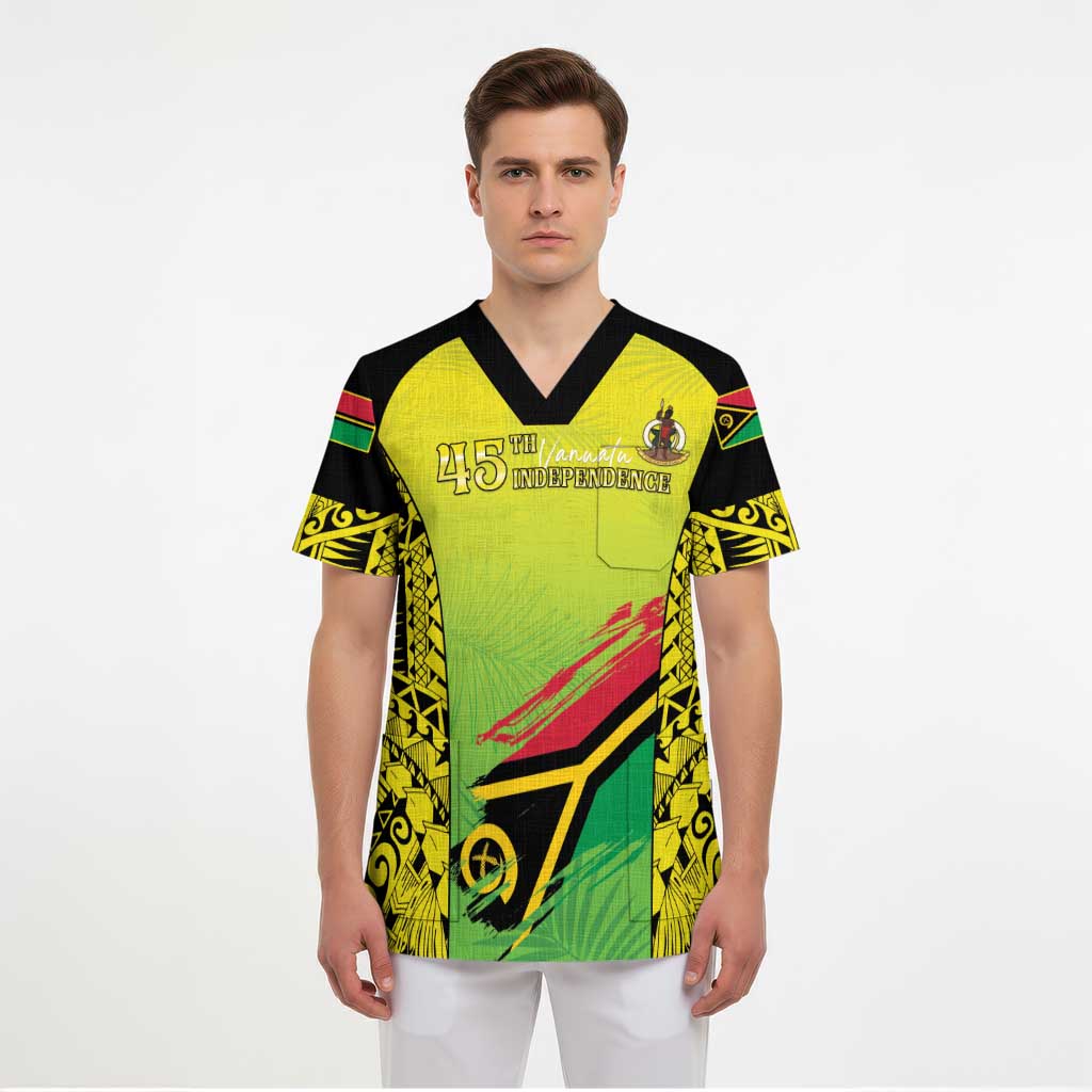 Vanuatu 45th Independence Scrub Top Special Style LT05 - Polynesian Pride