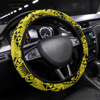 Vanuatu 45th Independence Steering Wheel Cover Special Style LT05 Universal Fit Yellow - Polynesian Pride