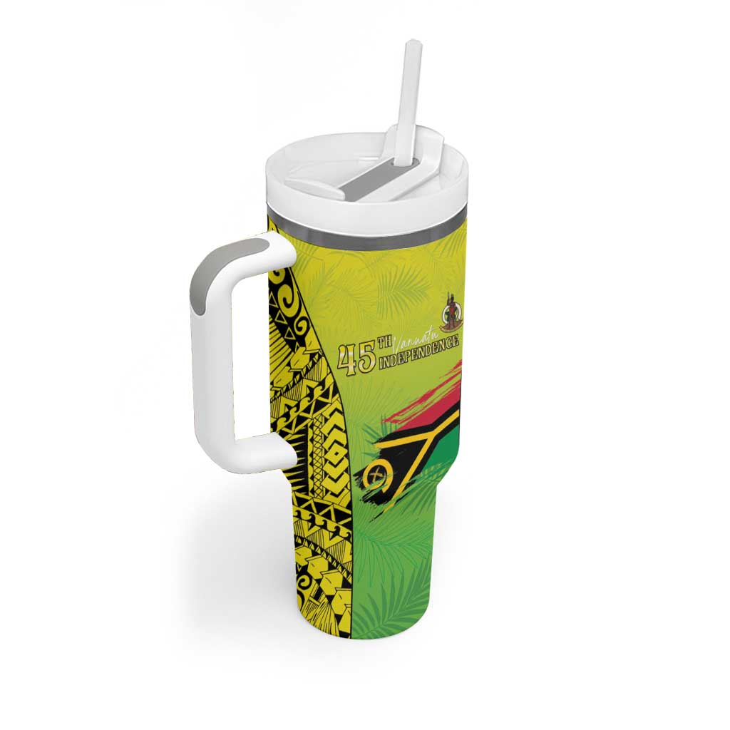 Vanuatu 45th Independence Tumbler With Handle Special Style - Polynesian Pride