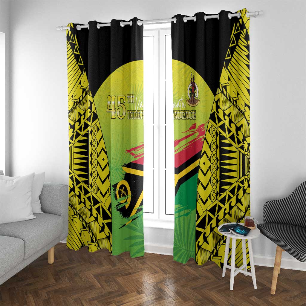 Vanuatu 45th Independence Window Curtain Special Style - Polynesian Pride