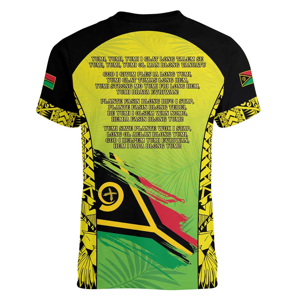 Vanuatu 45th Independence Women V-Neck T-Shirt Special Style - Polynesian Pride