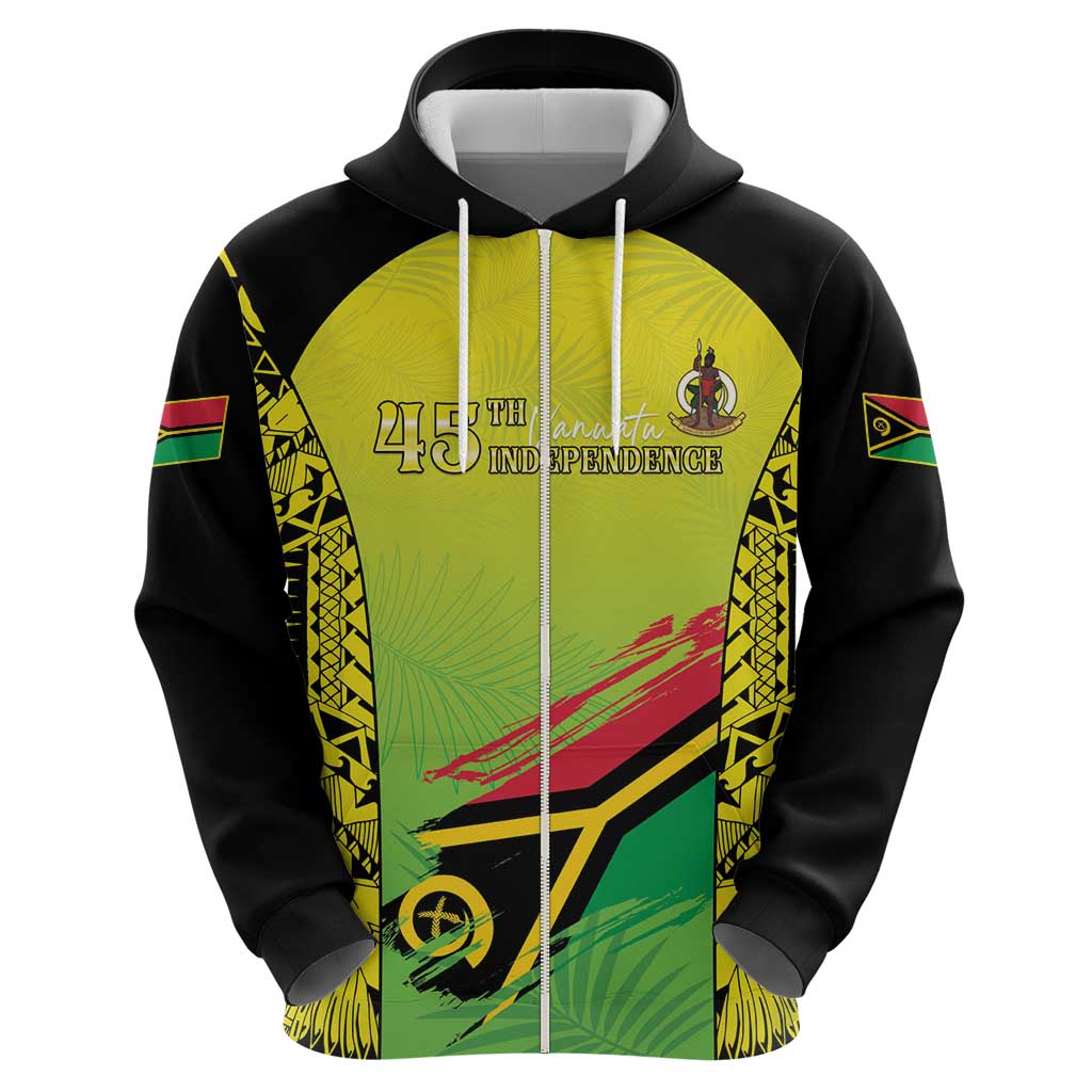 Vanuatu 45th Independence Zip Hoodie Special Style - Polynesian Pride