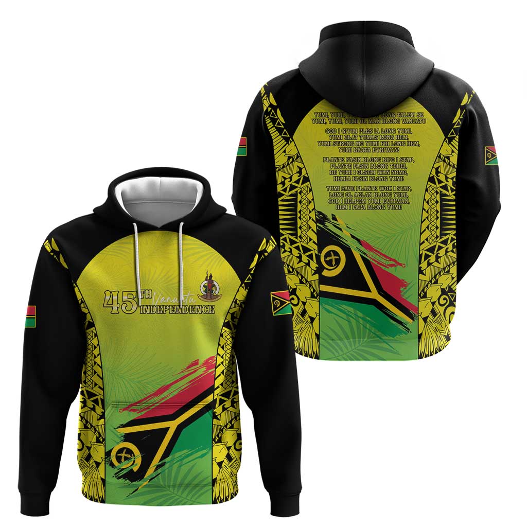 Vanuatu 45th Independence Zip Hoodie Special Style - Polynesian Pride