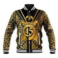 Vanuatu 45th Anniversary Of Independence Baseball Jacket Gold Style LT05 Unisex Gold - Polynesian Pride
