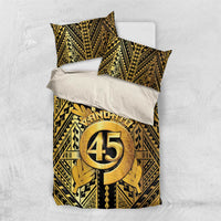 Vanuatu 45th Anniversary Of Independence Bedding Set Gold Style - Polynesian Pride