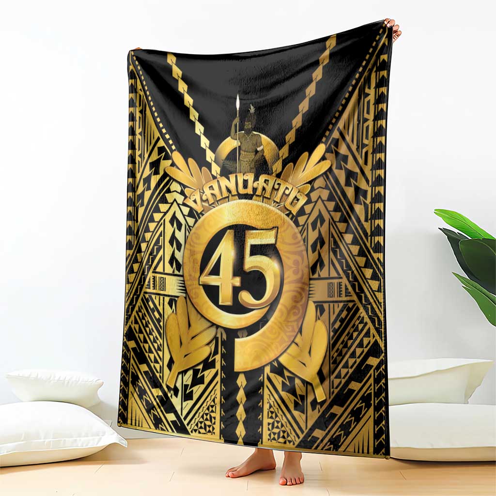 Vanuatu 45th Anniversary Of Independence Blanket Gold Style - Polynesian Pride