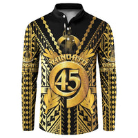 Vanuatu 45th Anniversary Of Independence Button Sweatshirt Gold Style LT05 Gold - Polynesian Pride